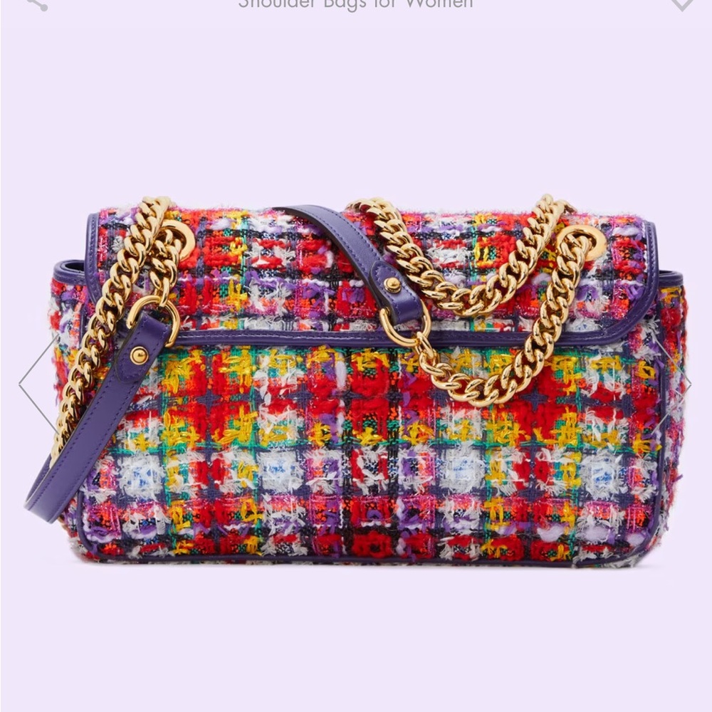 Gucci GG Marmont red/violet lily multicolor crossbody - Picture 4 of 17